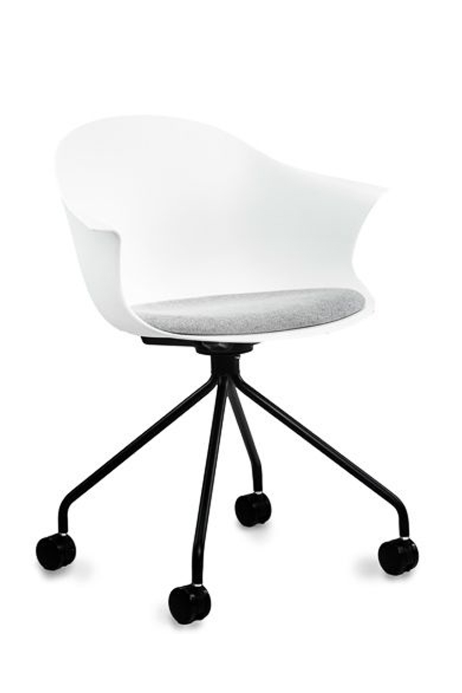 white plastic computer chair