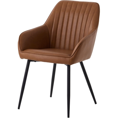 50790003-NOLAN-ARMCHAIR-STRIPE-COGNAC-PU_1 Fotelis Nolan