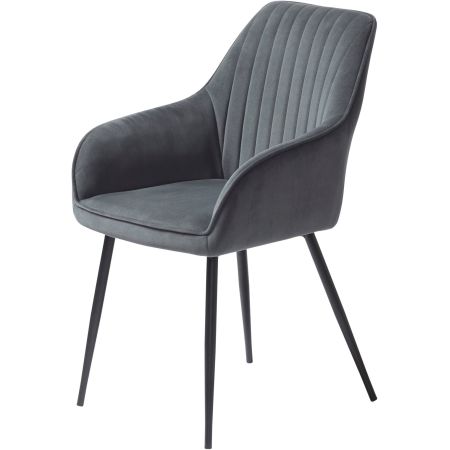50790004-NOLAN-ARMCHAIR-STRIBE-DARK-GREY-VELVET_1 Fotelis Nolan