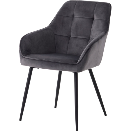 50800004-NOLAN-ARMCHAIR-SQUARE-DARK-GREY-VELVET_1 Fotelis Nolan