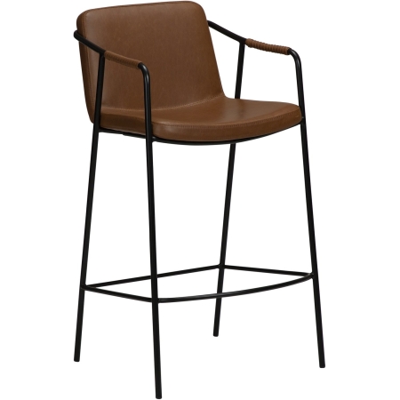 boto-counter-stool-vintage-light-brown-art-leather-with-black-metal-legs-300310301-01-main Pusbario kėdė BOTO