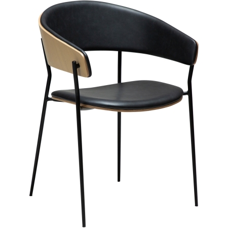 crib-armchair-raven-black-faux-leather-w-whitewashed-oak-veneer-w-black-metal-legs_100200690-01-main Fotelis CRIB