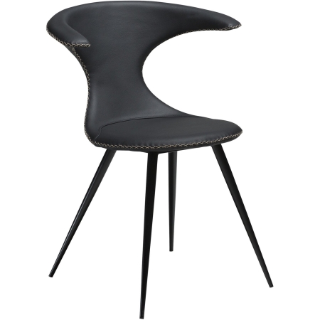 flair-chair-black-leather-with-black-conical-metal-legs-100222350-01-main Kėdė FLAIR