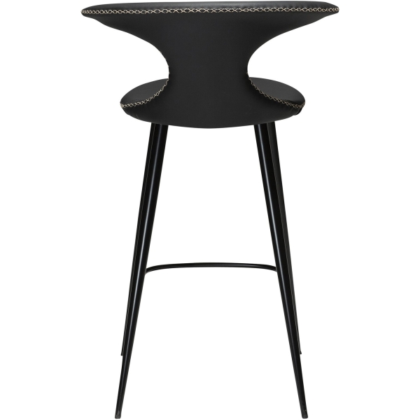 flair-counter-stool-black-leather-with-black-conical-metal-legs-300222595-04-back Pusbario kėdė FLAIR