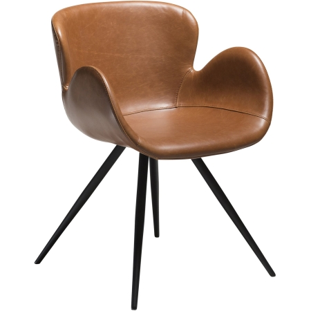 gaia-chair-vintage-light-brown-art-leather-with-black-conical-metal-legs-100220110-01-main Fotelis GAIA