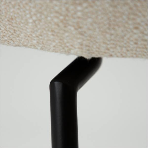 glam-counter-swivel-simply-beige-boucle-w-black-swivel-legs_300308305-08-detail3 Pusbario kėdė BAE