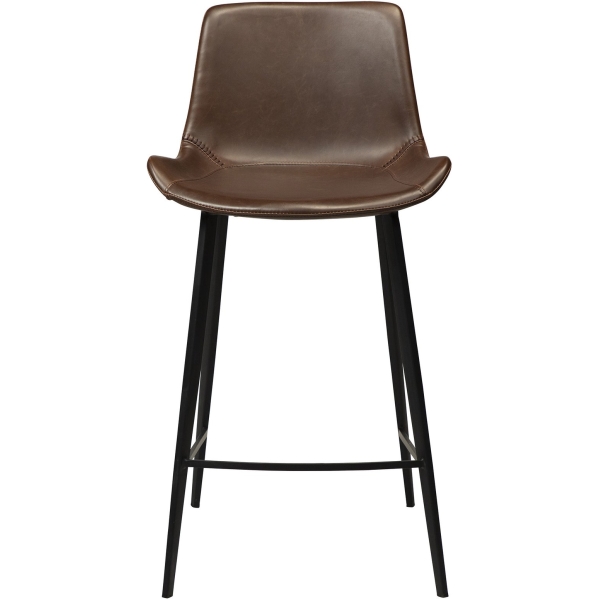 hype-counter-stool-vintage-cocoa-art-leather-with-black-metal-legs-200490820-02-front Pusbario kėdė HYPE
