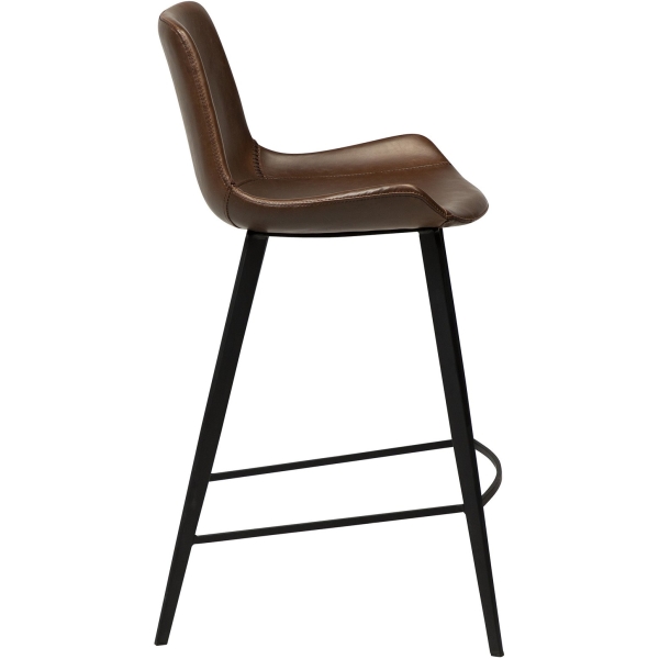 hype-counter-stool-vintage-cocoa-art-leather-with-black-metal-legs-200490820-03-profile Pusbario kėdė HYPE