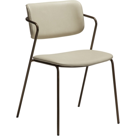 zed-chair-frosted-almond-faux-leather-w-antique-brass-metal-legs_100103115-01-main Kėdė ZED