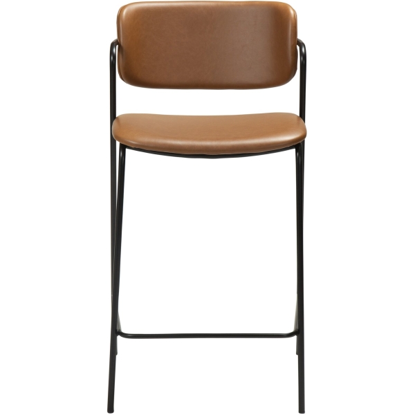 zed-counter-stool-vintage-light-brown-art-leather-with-black-metal-legs-300103101-02-front Pusbario kėdė ZED