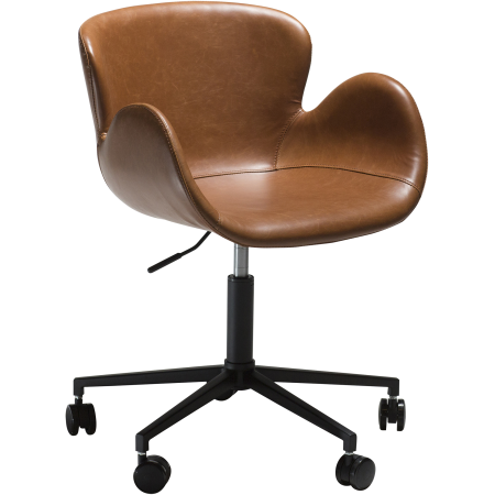 gaia-office-chair-vintage-light-brown-art-leaher-with-black-base-with-wheels-100200210-01-main Biuro kėdė GAIA